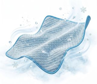 Dog Cooling Mat for Small Pets Up to 11 lbs, 19.7"x15.7" - Gel Free Ice Silk Self-Cooling Pad, Non-Slip Portable Summer Pet Bed for Kittens Puppi