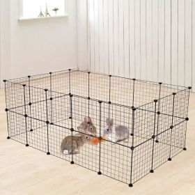 Pet Playpen, Small Animal Cage Indoor Portable Metal Wire Yard Fence for Small Animals, Guinea Pigs