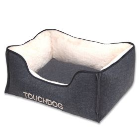bedTouchdog 'Felter Shelter' Luxury Designer Premium Dog Bed (Color: Grey, size: large)