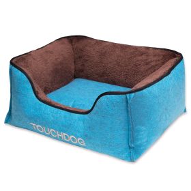 bedTouchdog 'Felter Shelter' Luxury Designer Premium Dog Bed (Color: Blue, size: large)