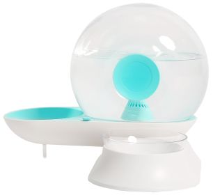 aPet Life 'Auto-Myst' Snail Shaped 2-in-1 Automated Gravity Pet Filtered Water Dispenser and Food Bowl (Color: Blue)